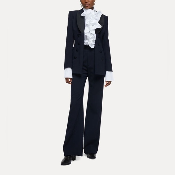 Vivienne Westwood Navy Wool Ray Trousers Size EU44 **Altered**